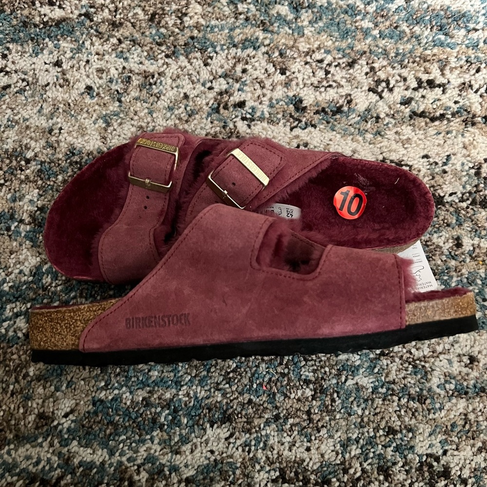 Birkenstocks Faux Fur Lined Sandals - Picture 2 of 5